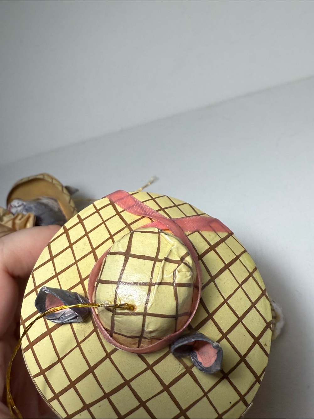 Louis Nichole Kurt Adler Paper Mache Roly Poly Cat (2) Christmas Ornament 1983 - Picture 12 of 13